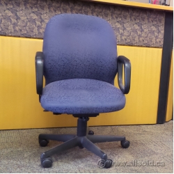 Steelcase Purple Patterned Adjustable Rolling Task Chair